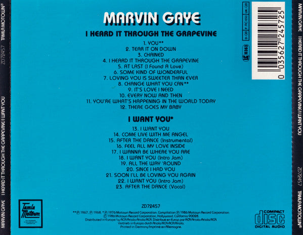 Marvin Gaye : I Heard It Through The Grapevine / I Want You (CD, Comp)