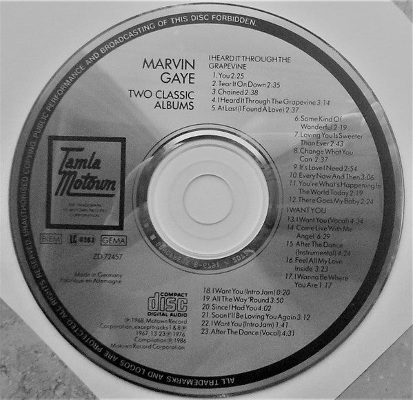 Marvin Gaye : I Heard It Through The Grapevine / I Want You (CD, Comp)