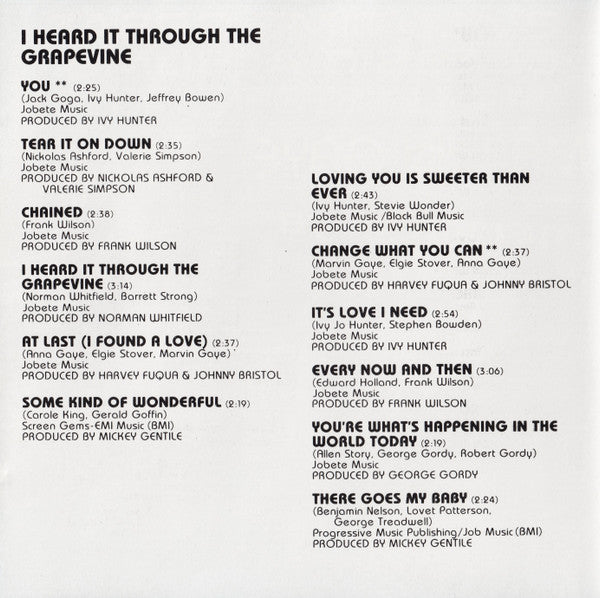 Marvin Gaye : I Heard It Through The Grapevine / I Want You (CD, Comp)
