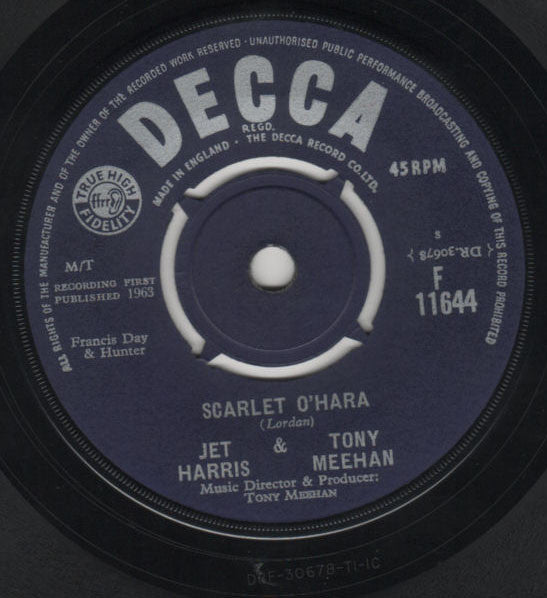 Jet Harris And Tony Meehan : Scarlet O&#39;Hara (7&quot;, Single, 4-p)