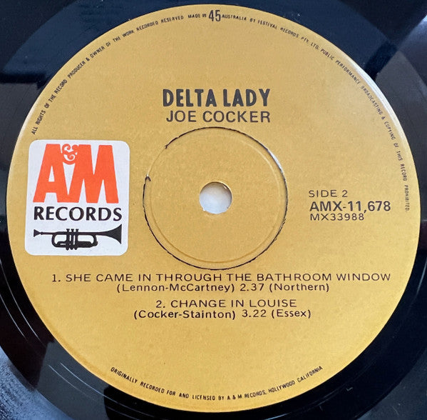 Joe Cocker : Delta Lady (7", EP, Mono, RE)