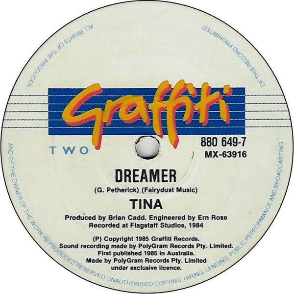 Tina* : Turn Up The Beat (7", Single)