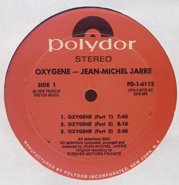 Jean-Michel Jarre : Oxygene (LP, Album, Mon)