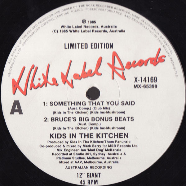 Kids In The Kitchen : Something That You Said (12", Ltd, Gat)