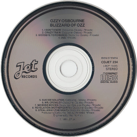 Ozzy Osbourne : Blizzard Of Ozz (CD, Album, RE, RM)