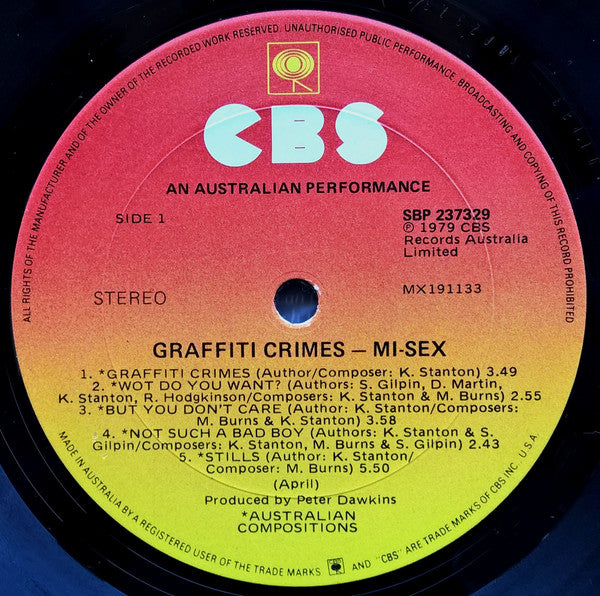 Mi-Sex : Graffiti Crimes (LP, Album)