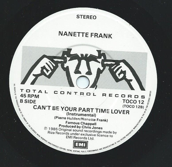 Nanette Frank : Can't Be Your Part Time Lover (7", Single)