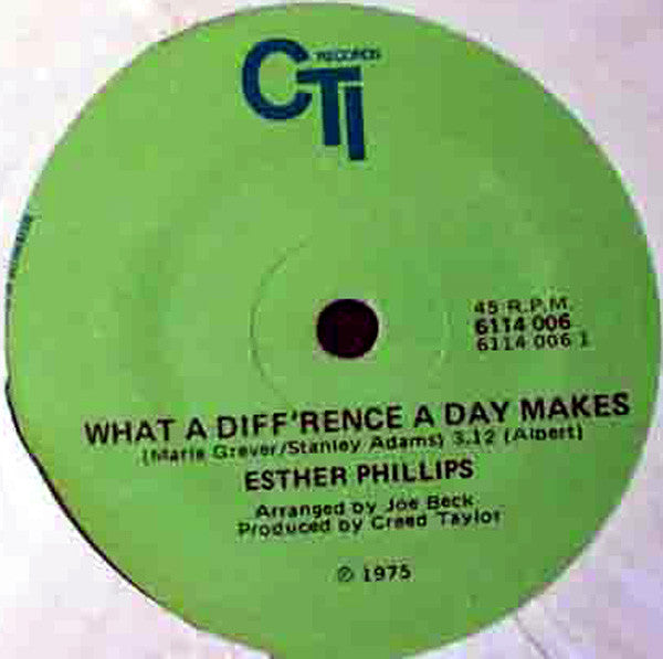 Esther Phillips : What A Diff&#39;rence A Day Makes (7&quot;, Single)