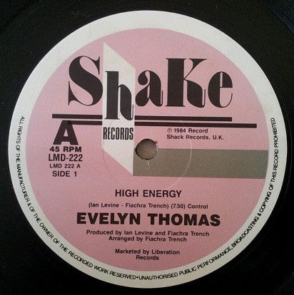 Evelyn Thomas : High Energy (12&quot;)