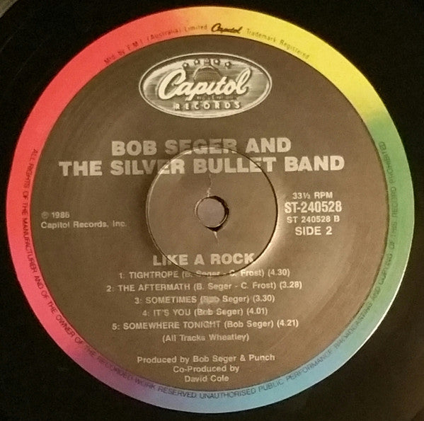 Bob Seger And The Silver Bullet Band : Like A Rock (LP, Album)