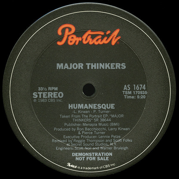 The Major Thinkers : Humanesque (12", Promo)