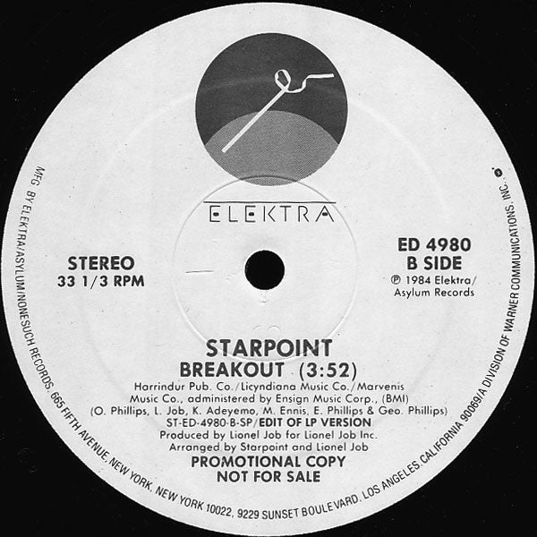 Starpoint : Breakout (12", Single, Promo)