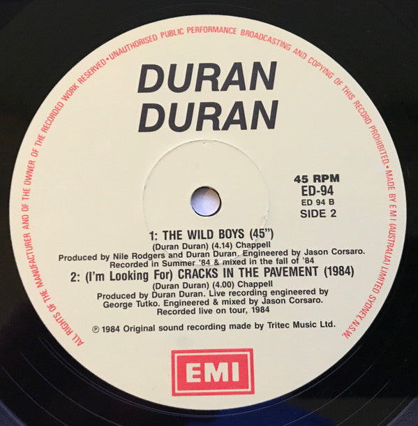 Duran Duran : The Wild Boys (12", Single)