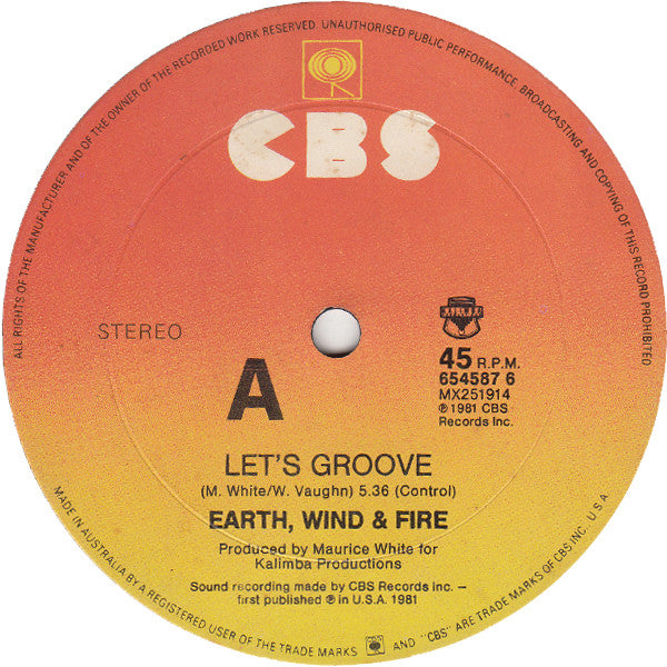 Earth, Wind & Fire : Boogie Wonderland / Let's Groove (12")