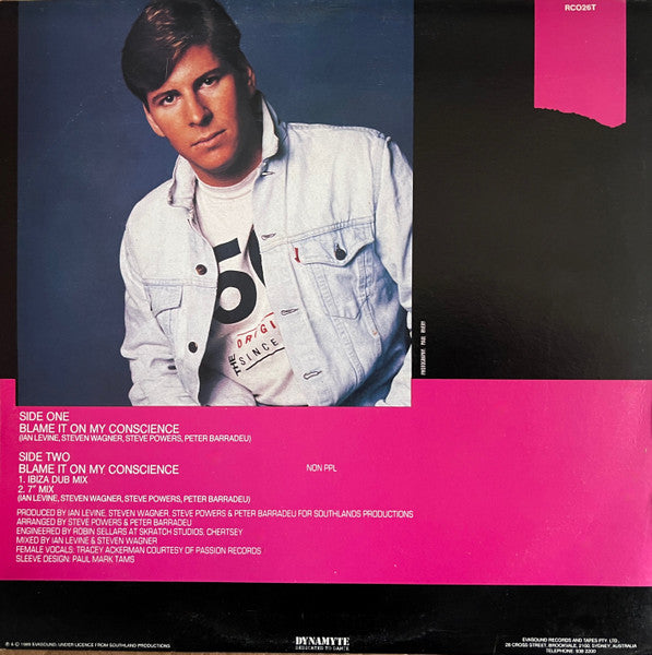 Steve Powers (3) : Blame It On My Conscience (12", Single)