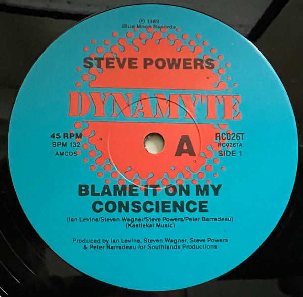 Steve Powers (3) : Blame It On My Conscience (12", Single)