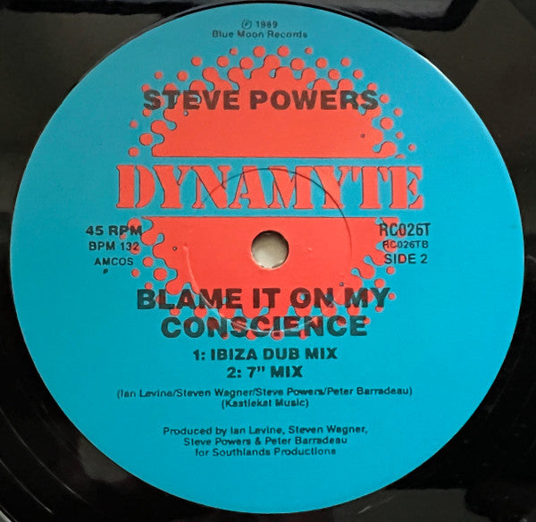 Steve Powers (3) : Blame It On My Conscience (12", Single)