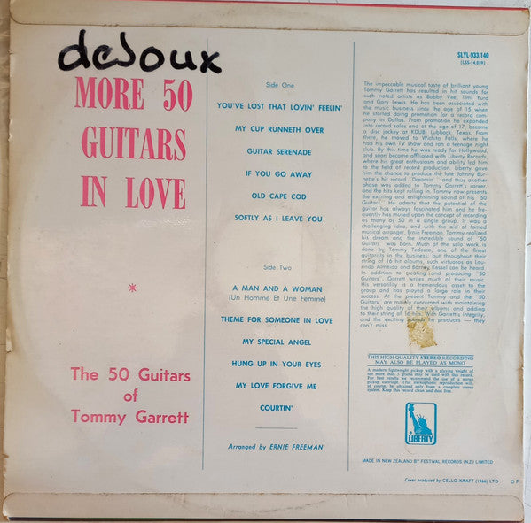 The 50 Guitars Of Tommy Garrett : More 50 Guitars In Love (LP, Album)