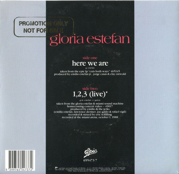 Gloria Estefan : Here We Are (7", Single)