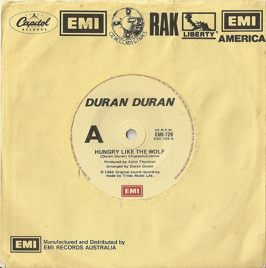 Duran Duran : Hungry Like The Wolf (7&quot;, Single)