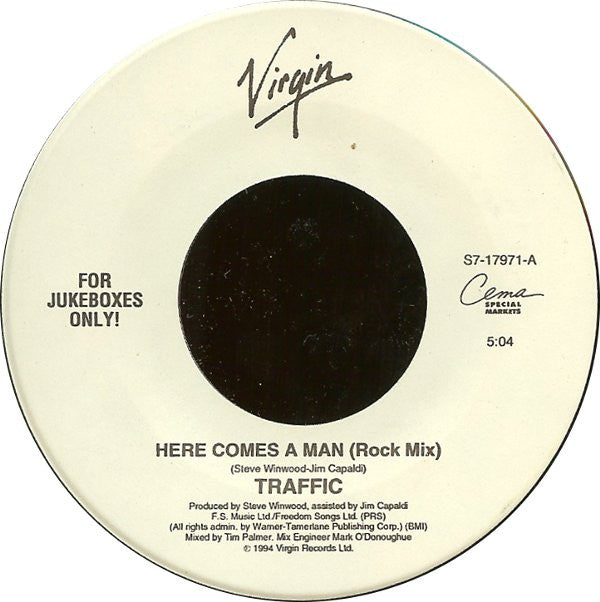 Traffic : Here Comes A Man (7", Jukebox)