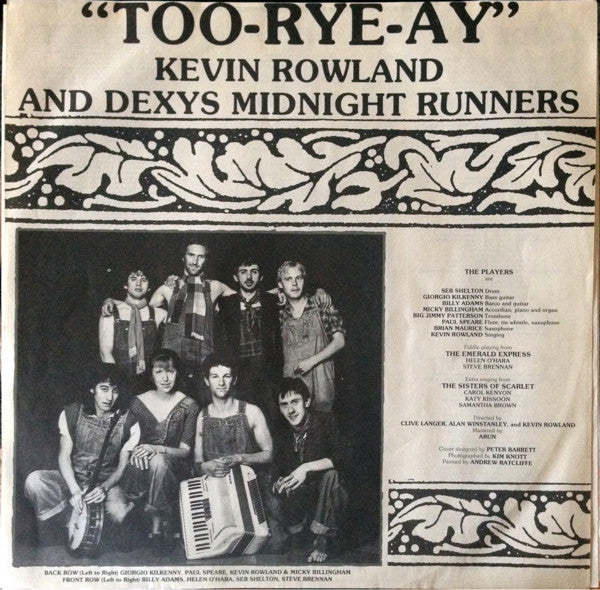 Kevin Rowland & Dexys Midnight Runners : Too-Rye-Ay (LP, Album)