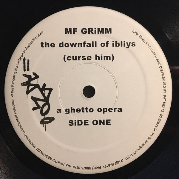 MF Grimm : The Downfall Of Ibliys: A Ghetto Opera (2xLP, Album)