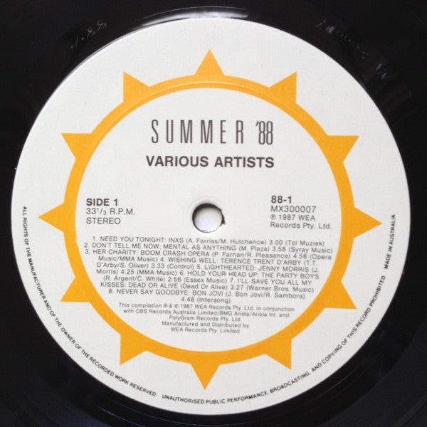 Various : Summer '88 (LP, Comp)