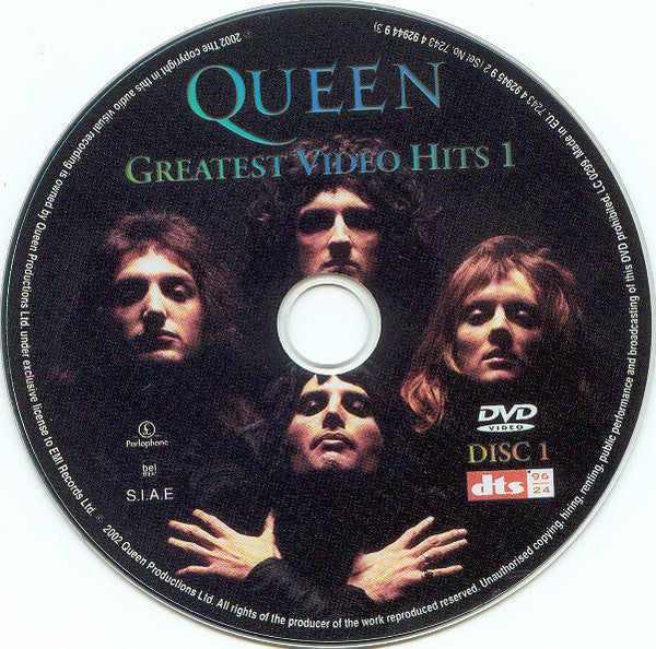 Queen : Greatest Video Hits 1 (DVD-V, Comp, Multichannel, PAL, 5.1 + DVD-V, Comp,)