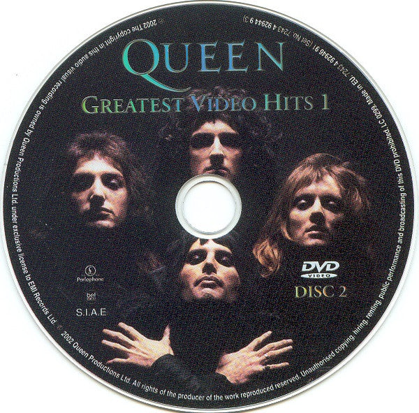 Queen : Greatest Video Hits 1 (DVD-V, Comp, Multichannel, PAL, 5.1 + DVD-V, Comp,)