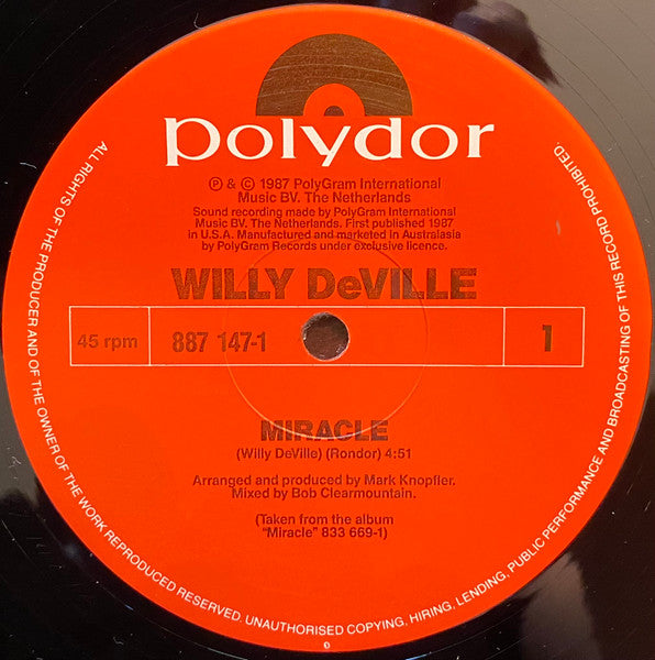 Willy DeVille : Miracle (12", Single)
