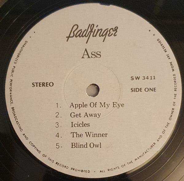 Badfinger : Ass (LP, Album, Unofficial)