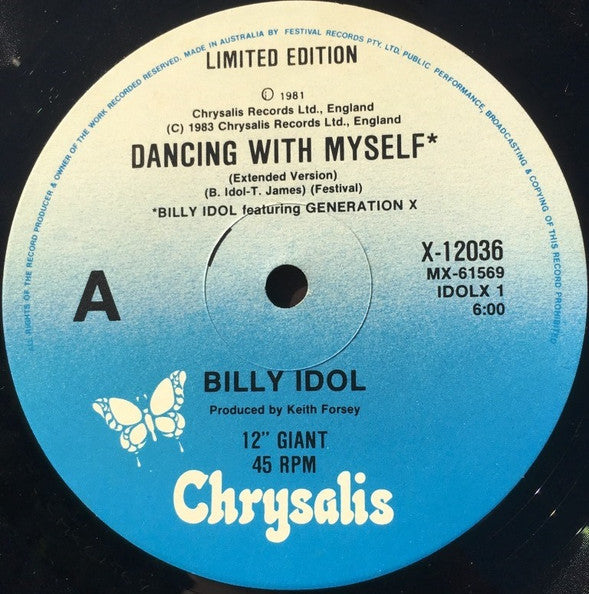 Billy Idol : Dancing With Myself (12", Single, Ltd)