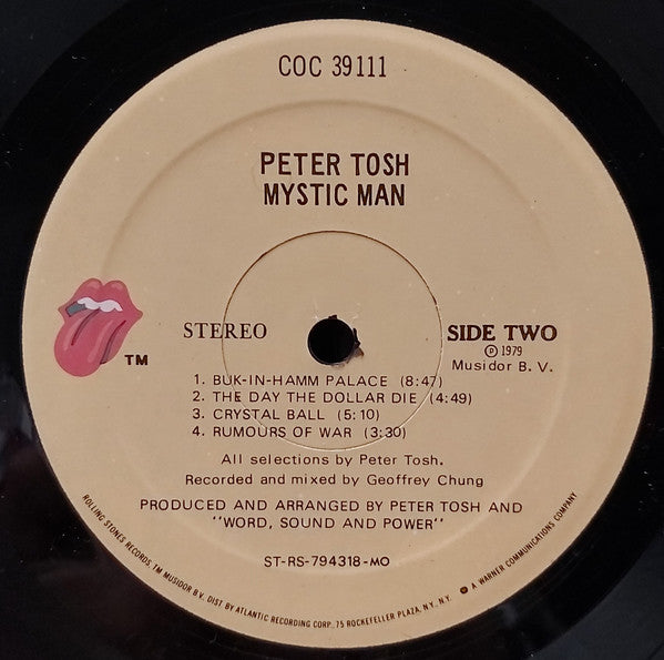 Peter Tosh : Mystic Man (LP, Album, MO )
