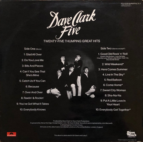 The Dave Clark Five : 25 Thumping Great Hits (LP, Comp, Mono)