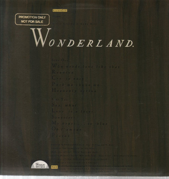 Erasure : Wonderland (LP, Album, Promo)