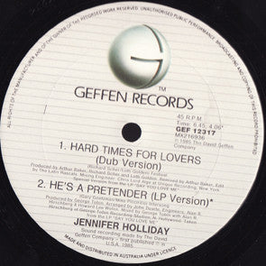 Jennifer Holliday : Hard Time For Lovers (12")