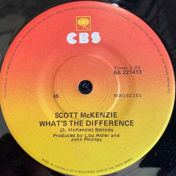 Scott McKenzie : San Francisco (Be Sure To Wear Flowers In Your Hair) (7", Single, RP)