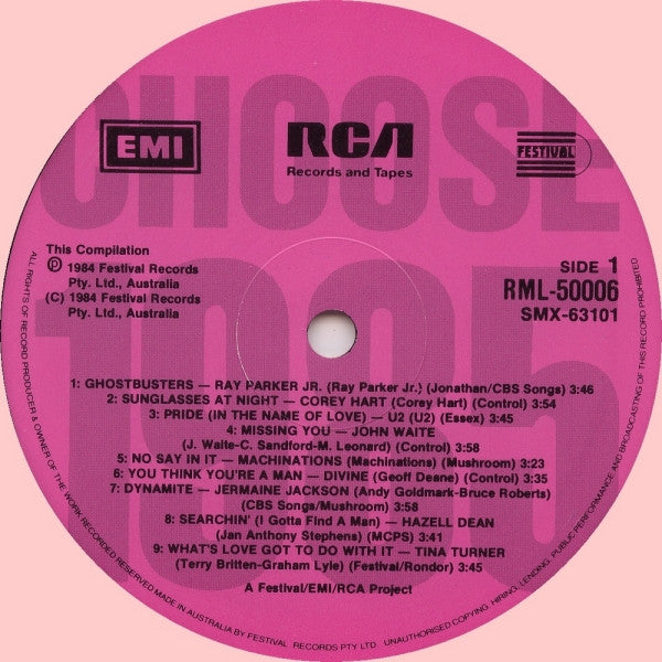 Various : Choose 1985 (LP, Comp, Whi)