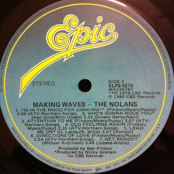 The Nolans : Making Waves (LP, Album)