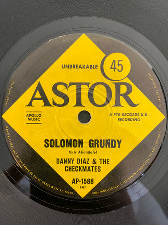 Danny Diaz &amp; The Checkmates : Solomon Grundy (7&quot;, Single)