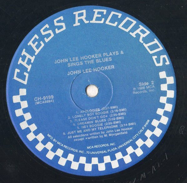 John Lee Hooker : Plays & Sings The Blues (LP, Album, RE, Pin)