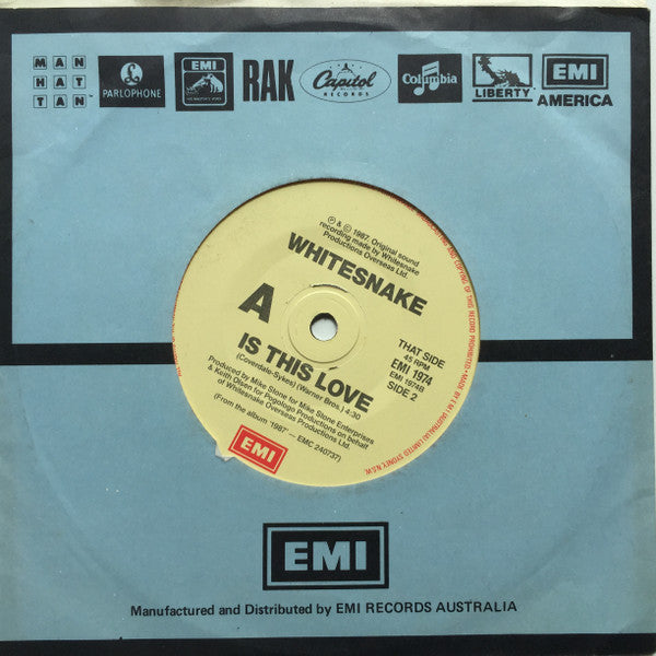 Whitesnake : Still Of The Night / Is This Love (7", Single)