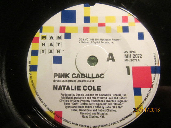 Natalie Cole : Pink Cadillac (7", Single)