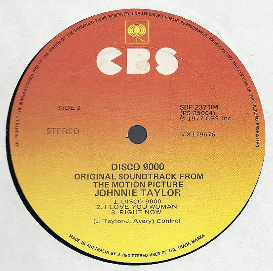 Johnnie Taylor : Disco 9000 (Original Soundtrack From The Motion Picture) (LP, Album)