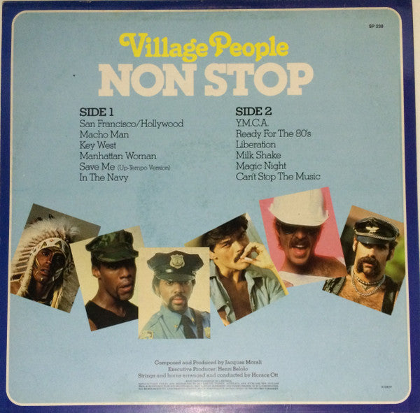 Village People : Non Stop (LP, Comp, Mixed)