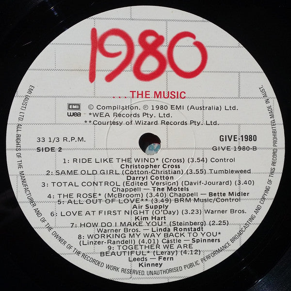 Various : 1980...The Music (LP, Comp)