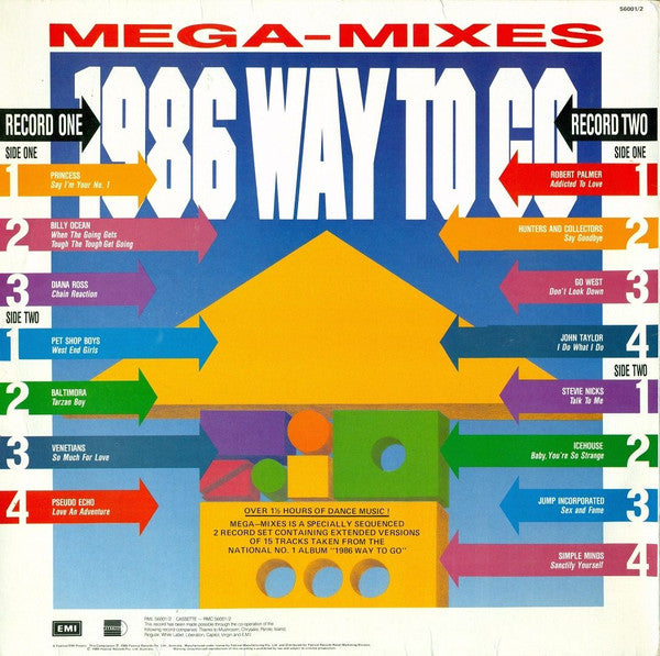 Various : 1986 Way To Go Mega-Mixes (2xLP, Comp)