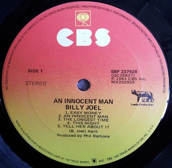 Billy Joel : An Innocent Man (LP, Album)