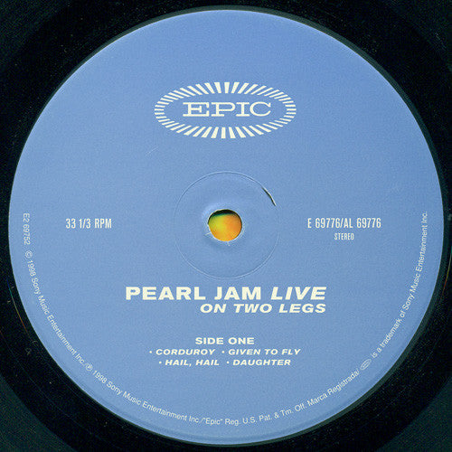 Pearl Jam : Live On Two Legs (2xLP, Album, Gat)